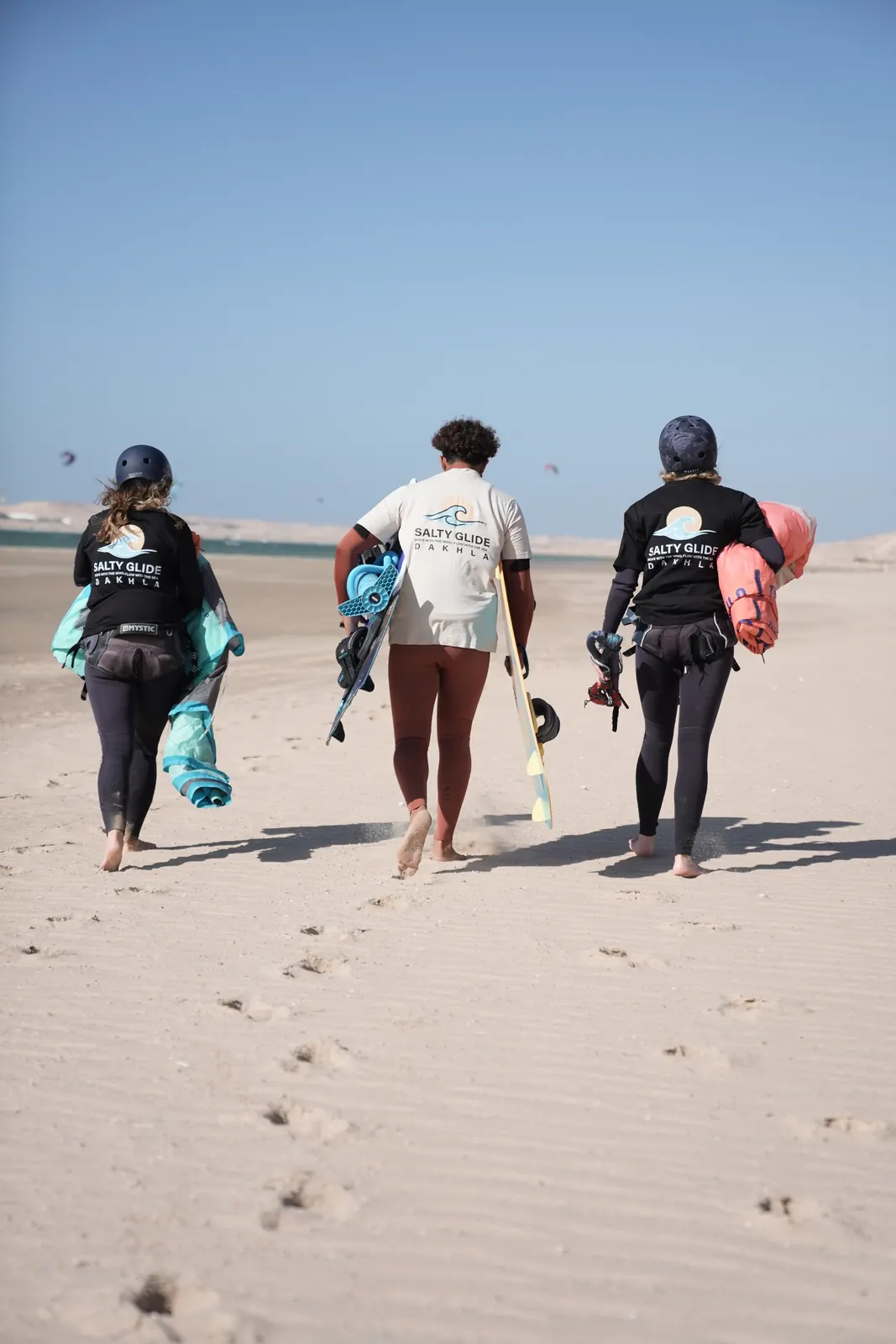 Session de kitesurf à Dakhla