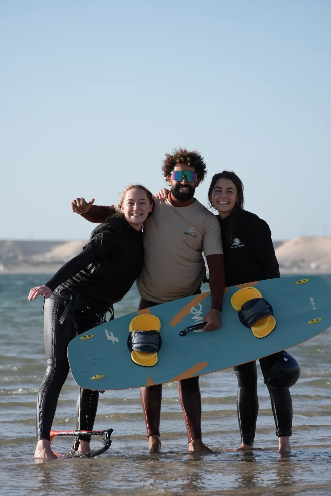SaltyGlide Dakhla équipe sur le spot